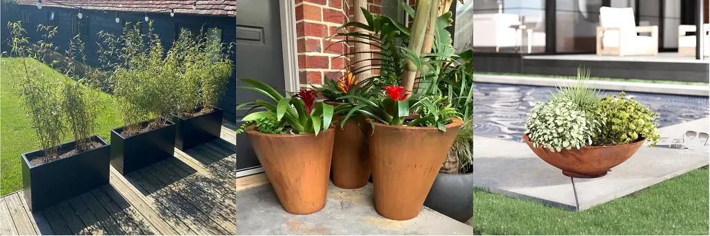 Customized Corten Steel Planter Pot in Different Size and Shape