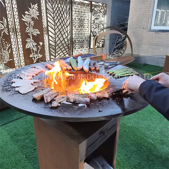 Foyer en métal Corten avec barbecue, meilleure vente d'Amazon