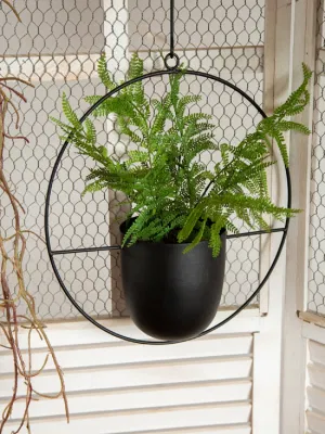 Cintre pour plantes en métal, jardinière suspendue au plafond, jardinière moderne, support de plante en pot de fleurs, jardinière minimaliste pour la décoration intérieure et extérieure de la maison Esg17472