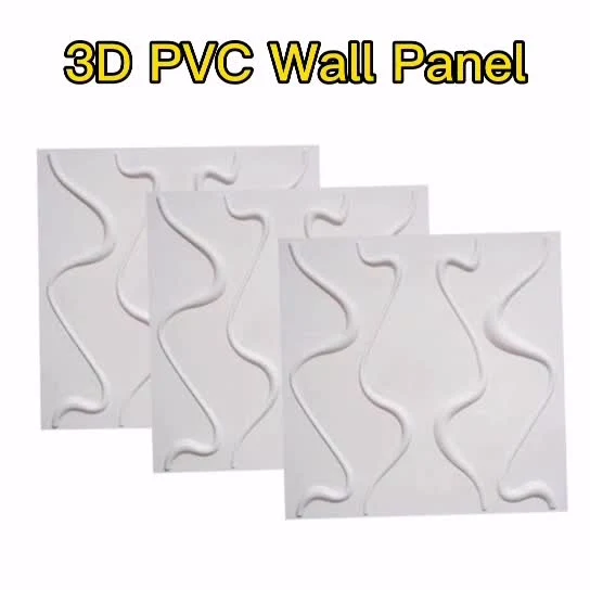 Panneaux de plafond imperméables de décoration à la maison, tuiles de plafond en PVC 3D