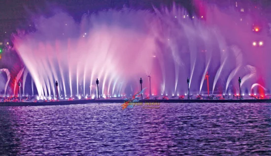 Bangladesh Hatirjheel Lake 120 * 24 M RVB a allumé l'exposition de fontaines de danse de l'eau de musique